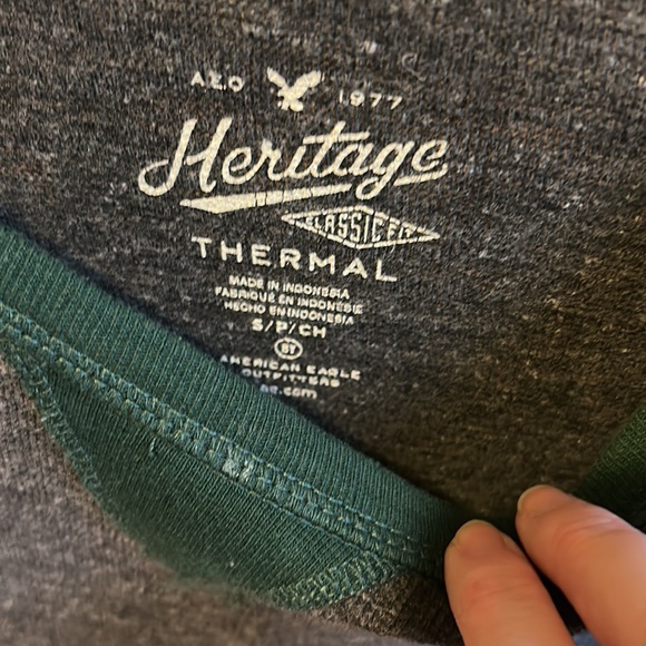 Men’s American Eagle Heritage Thermal Size S - Picture 2 of 3